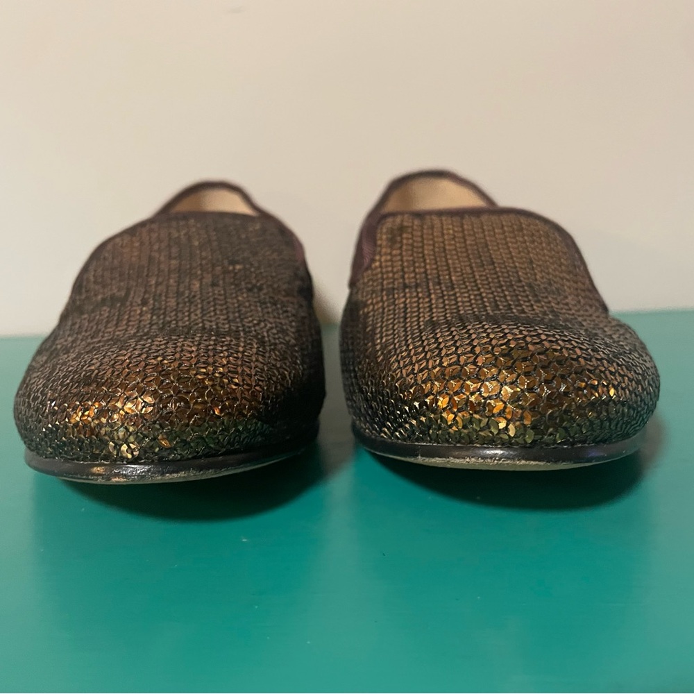 Cole Haan “Sabrina” Nike Air Bronze Brown Sequins Flat Loafer Slip-Ons - Sz. 7 - Picture 10 of 12